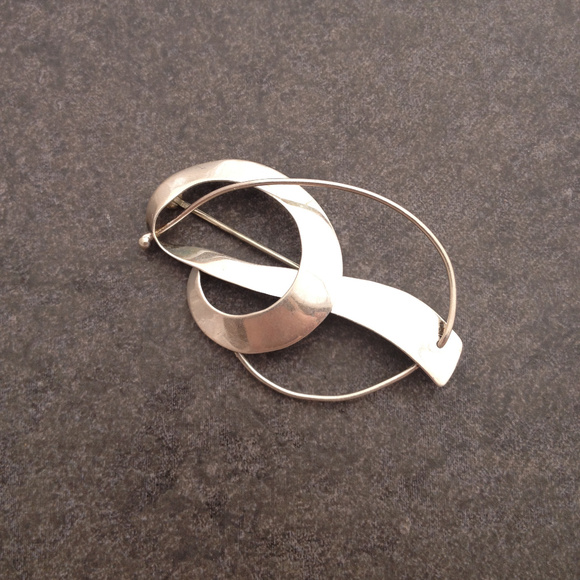 TT  Jewelry  Vintage Sterling Modernist Swirl Brooch  Poshmark